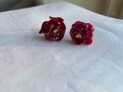 Nessa - rose øredobber, ørestift stål - Øredobber KNASK