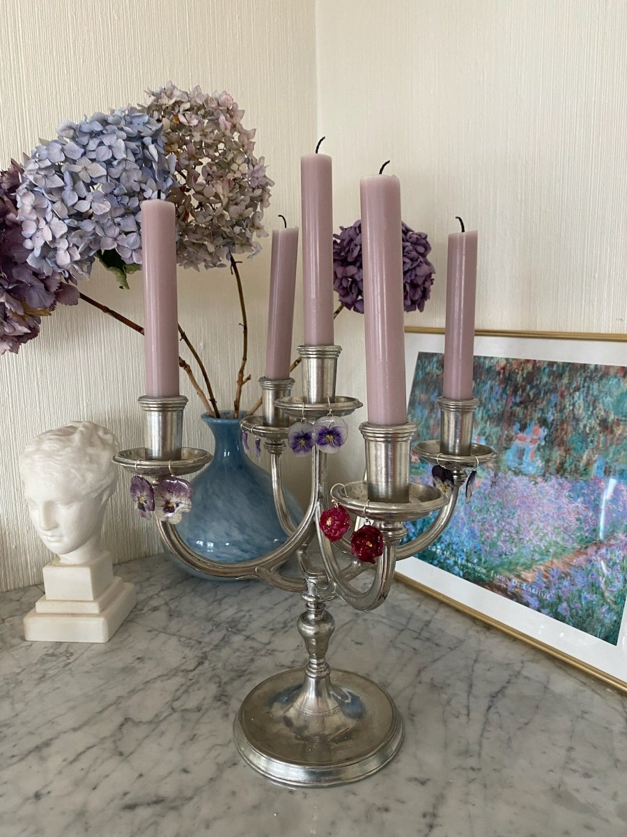 NESSA ROSER øredobber, ekte 3D - tørkede blomster, 925 sølv - Øredobber KNASK