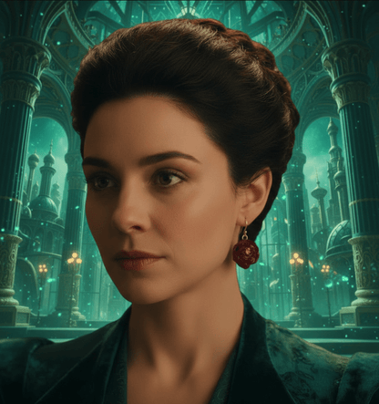 NESSA ROSER øredobber, ekte 3D - tørkede blomster, 925 sølv - Øredobber KNASK