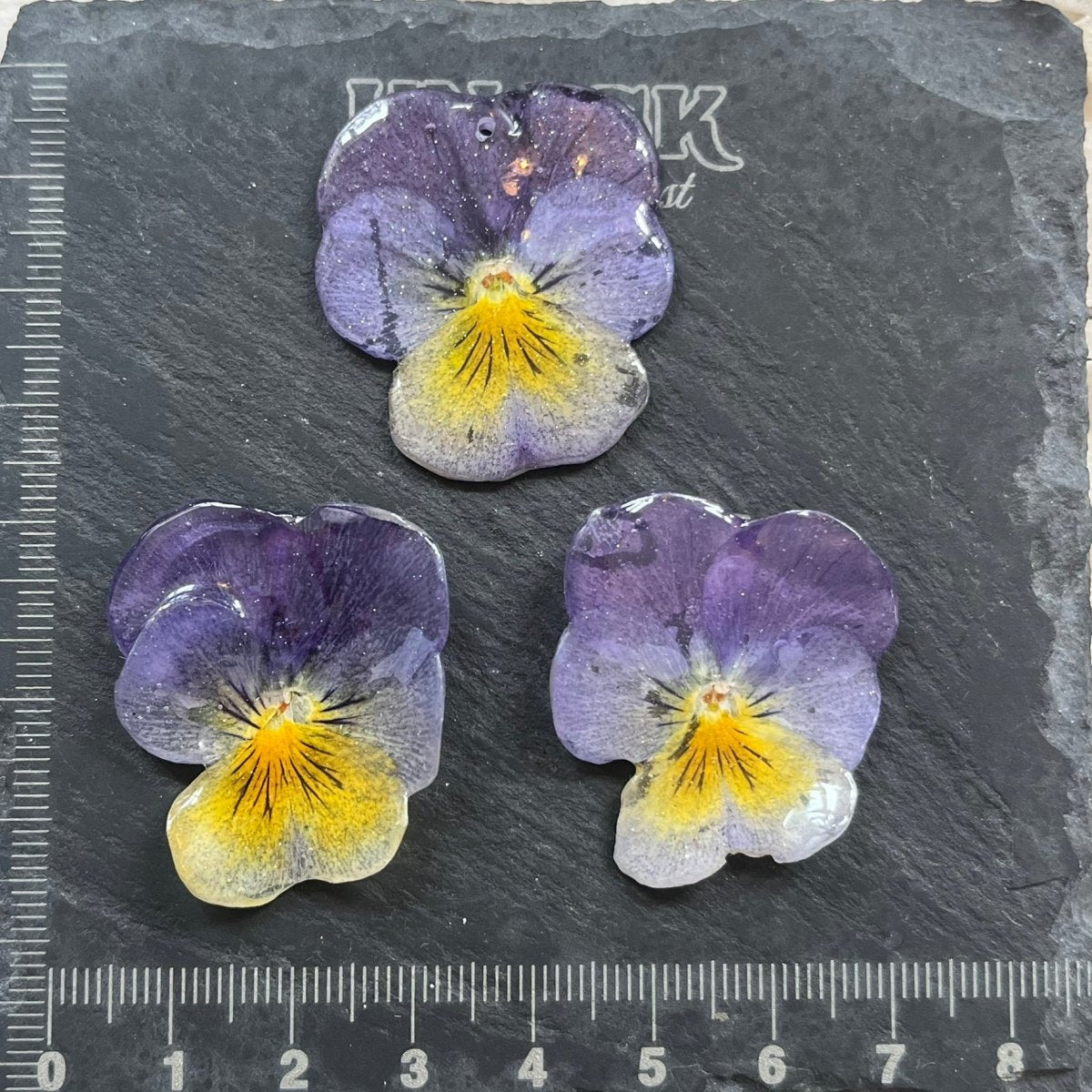NORDLYS FIOL smykke- ekte tørket stemorsblomst - Smykke KNASK