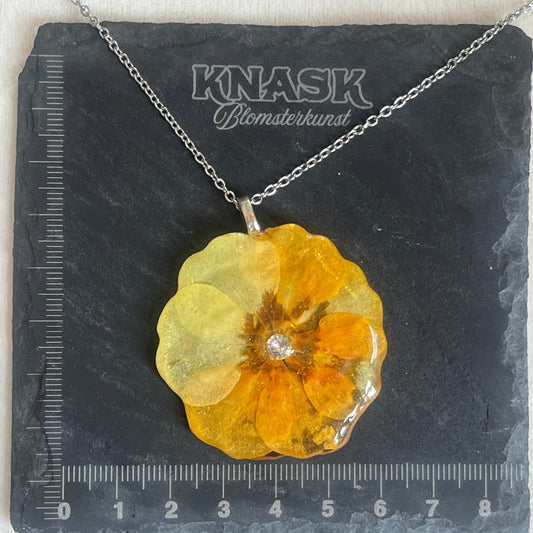ORANGE PRIMLE smykke - ekte tørket blomst - Smykke KNASK