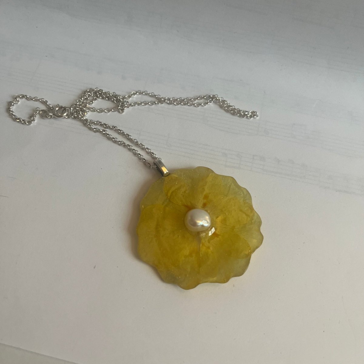 ORANGE PRIMLE smykke - ekte tørket blomst, Primula - Smykke KNASK