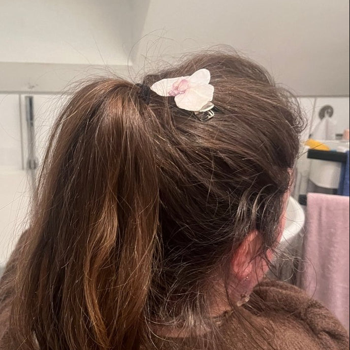 ORKIDÉ hårspenne - ekte tørket blomst - Hårpynt KNASK