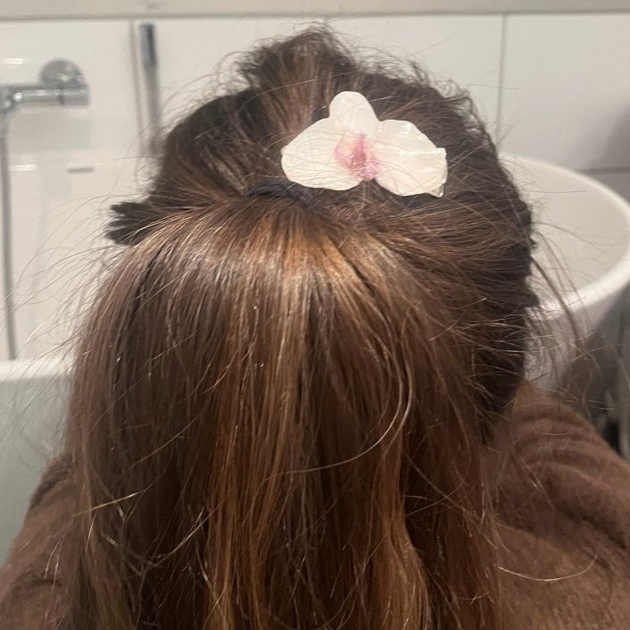 ORKIDÉ hårspenne - ekte tørket blomst - Hårpynt KNASK