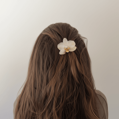 ORKIDÉ hårspenne - ekte tørket blomst - Hårpynt KNASK