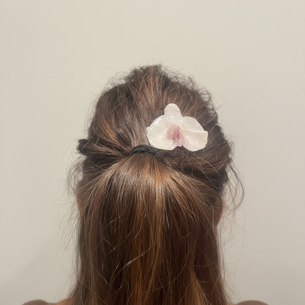 ORKIDÉ hårspenne - ekte tørket blomst - Hårpynt KNASK