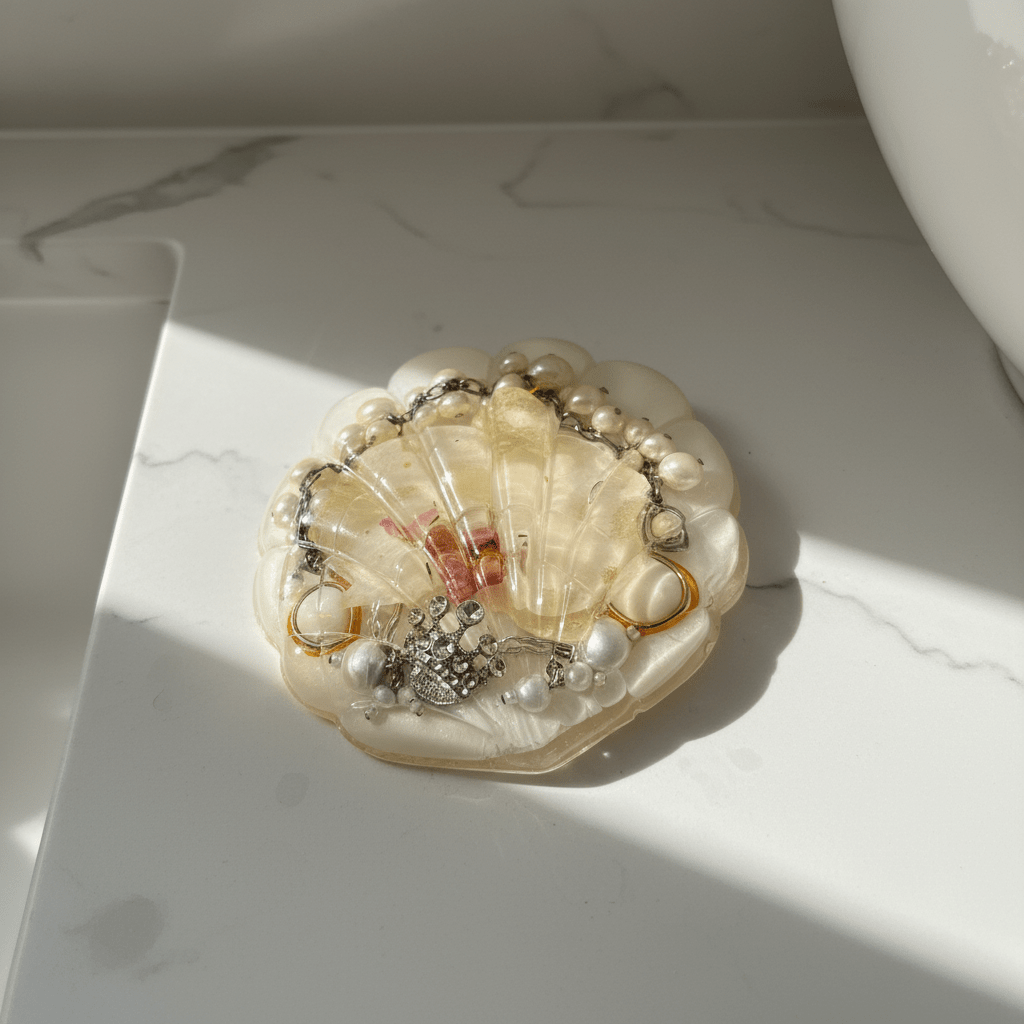 ORKIDÉ smykkeskrin - ekte tørket blomst og bling - Interiør KNASK