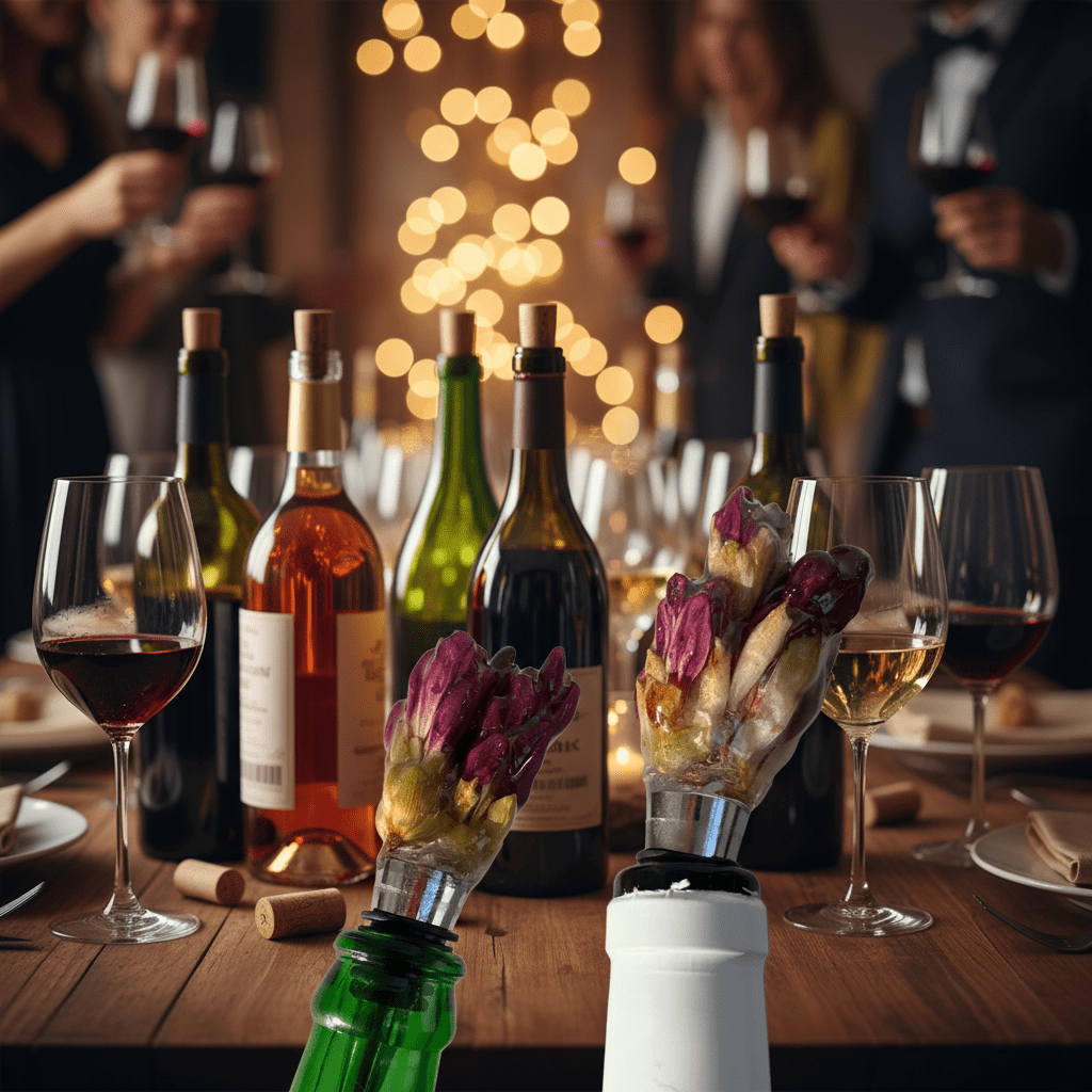 OverKNASKelse* VINSTOPPER, ekte tørkede blomster - Interiør KNASK