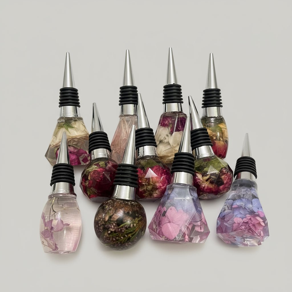 OverKNASKelse* VINSTOPPER, ekte tørkede blomster - Interiør KNASK