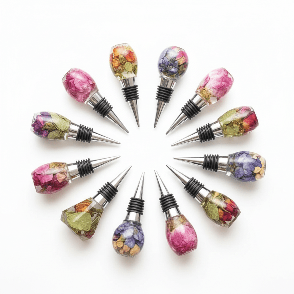 OverKNASKelse* VINSTOPPER, ekte tørkede blomster - Interiør KNASK