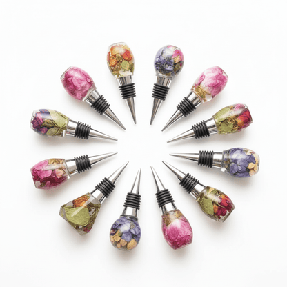 OverKNASKelse* VINSTOPPER, ekte tørkede blomster - Interiør KNASK