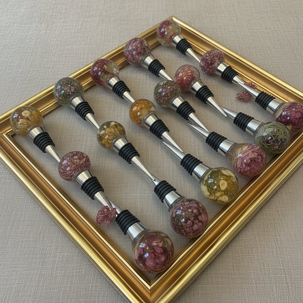 OverKNASKelse* VINSTOPPER, ekte tørkede blomster - Interiør KNASK