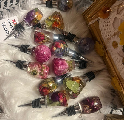 OverKNASKelse* VINSTOPPER, ekte tørkede blomster - Interiør KNASK