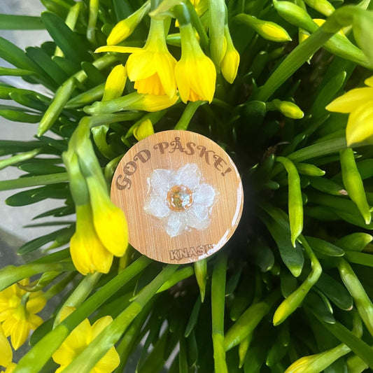 PÅSKE flaskeåpner - ekte tørket blomst - Interiør KNASK