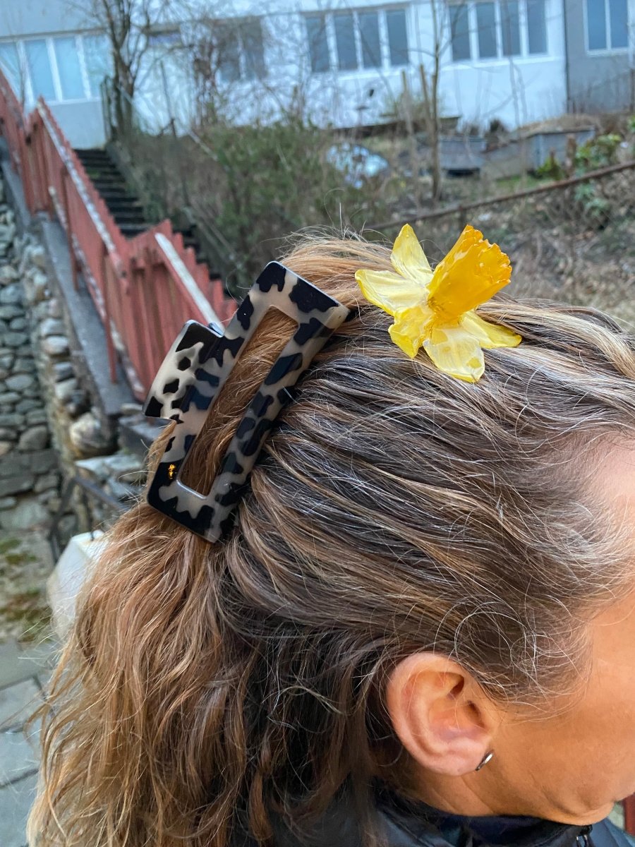 PÅSKELILJE hårnål av ekte tørket blomst - Hårpynt KNASK