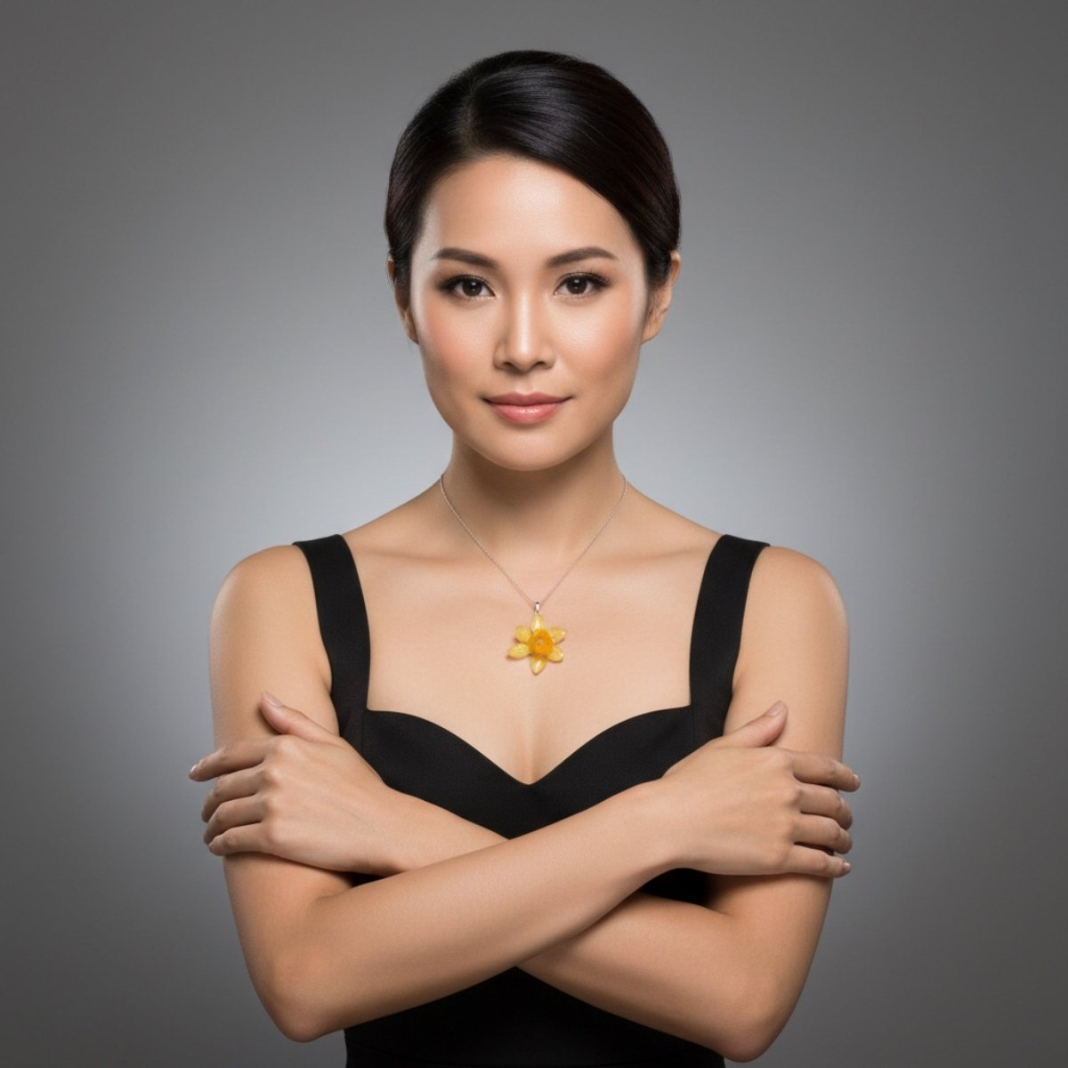 PÅSKELILJE smykke - ekte tørket blomst - Smykke KNASK