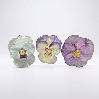 PASTELL FIOL smykke - ekte tørket blomst - Smykke KNASK