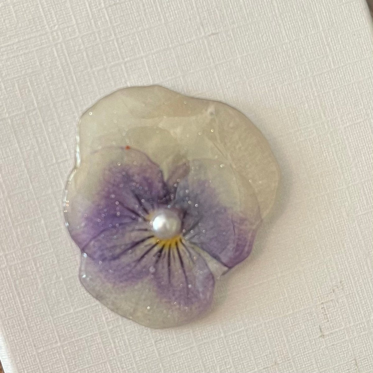 PASTELL FIOL smykke - ekte tørket blomst - Smykke KNASK