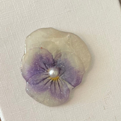 PASTELL FIOL smykke - ekte tørket blomst - Smykke KNASK
