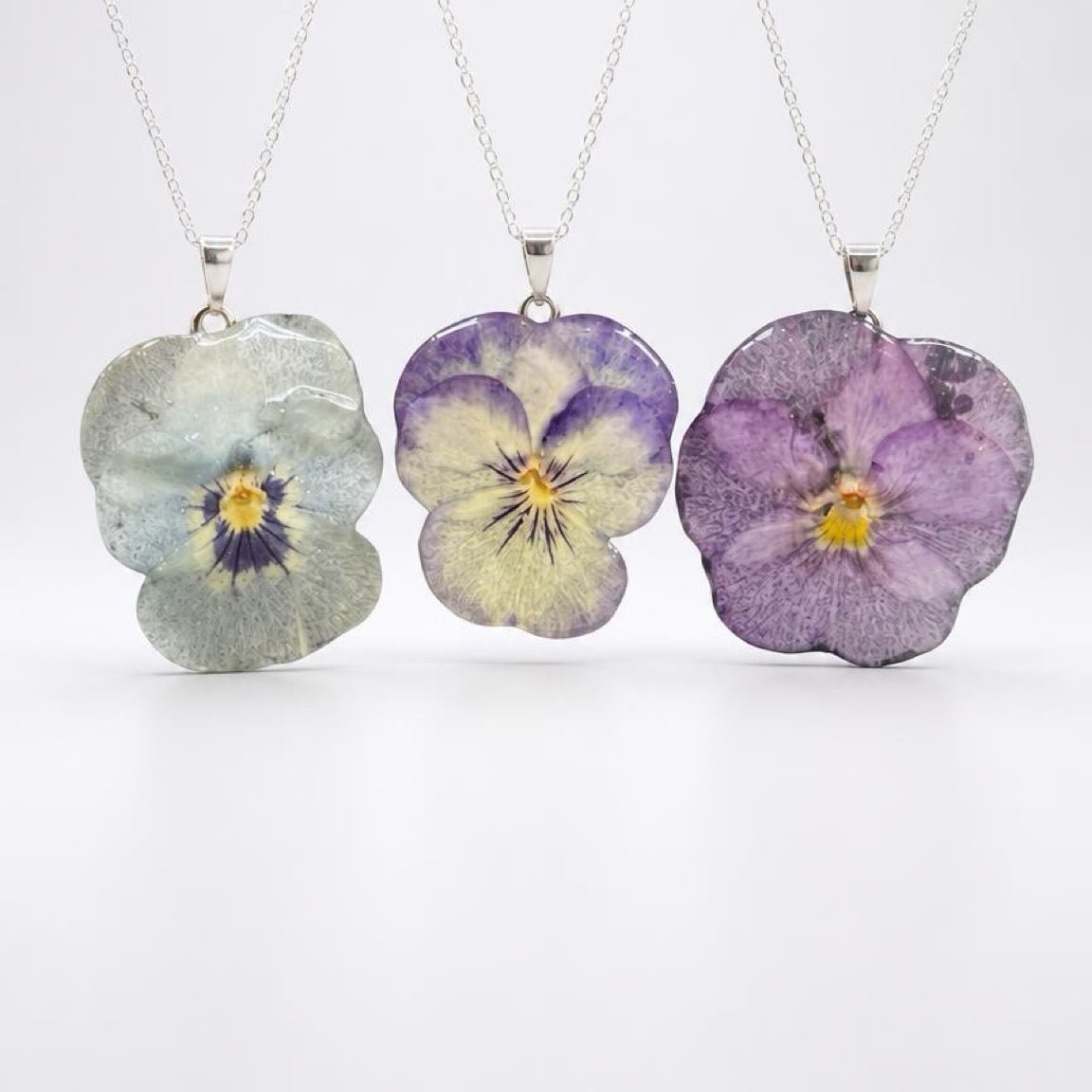 PASTELL FIOL smykke - ekte tørket blomst - Smykke KNASK