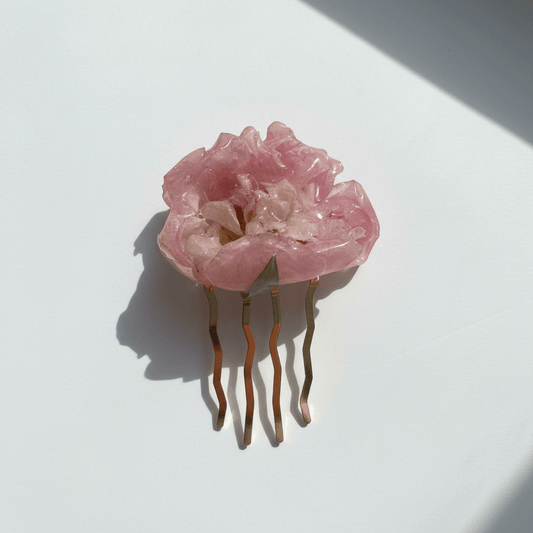 PEON HÅRNÅL - ekte tørket blomst - Hårpynt KNASK