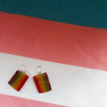 PRIDE - FLAGG øredobber, ekte regnbue - snop, godteri - KNASK
