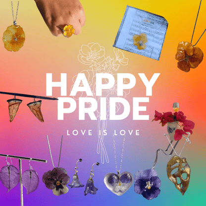 PRIDE - FLAGG øredobber, ekte regnbue - snop - KNASK