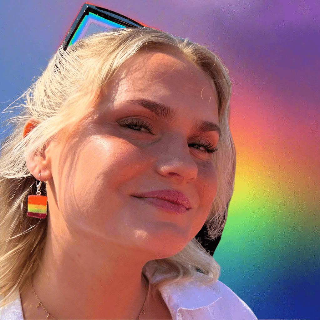 PRIDE - FLAGG øredobber, regnbue - snop, ekte godteri - Øredobber KNASK