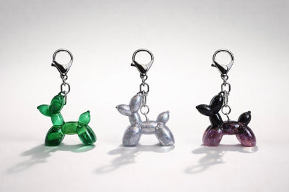 PUDDEL nøkkelring - glitrende kundtharpiks - Interiør KNASK