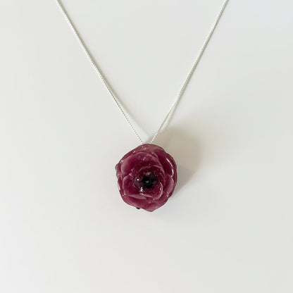 RANUKKEL blomstersmykke, sølvkjede - Smykke KNASK