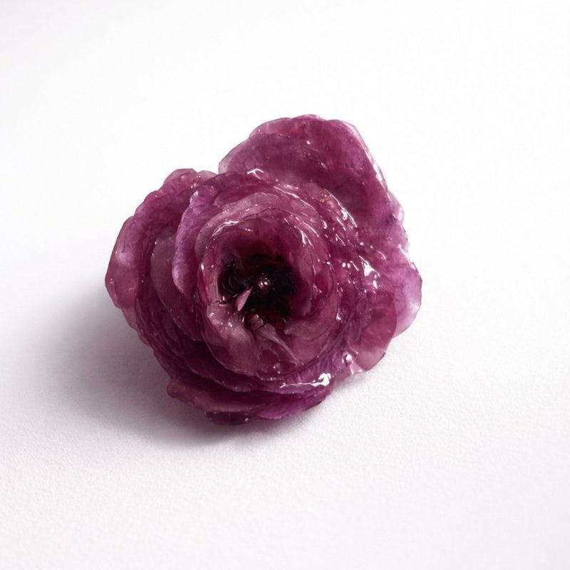 RANUNKEL hårspenne - ekte tørket blomst, krokodilleklemme - Hårpynt KNASK