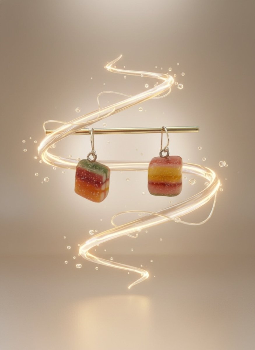 REGNBUE øredobber - ekte snop godteri, lesbisk PRIDE - flagg - Øredobber KNASK