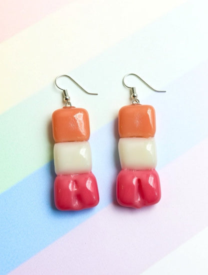 REGNBUE øredobber - ekte snop godteri, lesbisk PRIDE - flagg - Øredobber KNASK