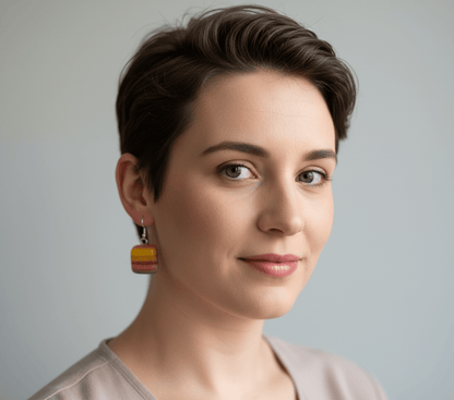 REGNBUE - SNOP øredobber, ekte godteri, lesbisk flagg - KNASK