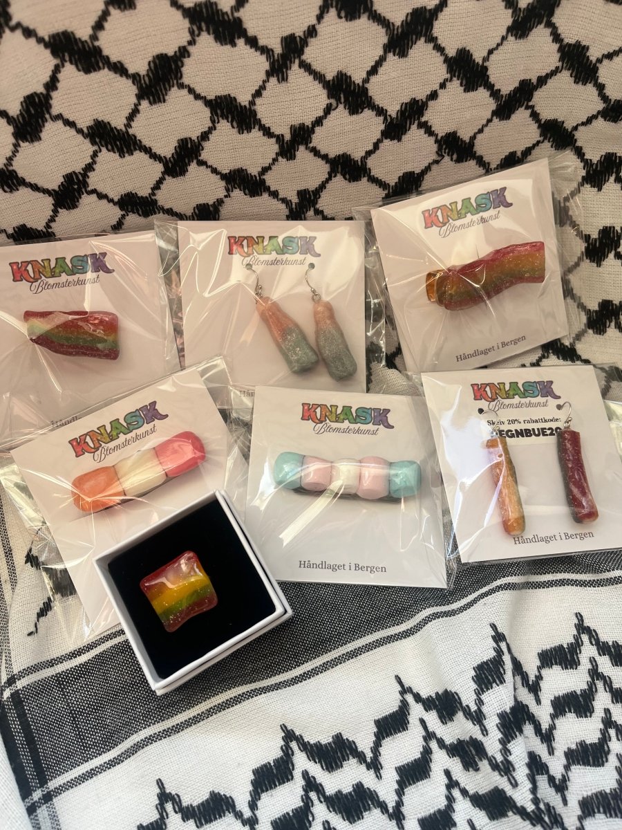 REGNBUE - SNOP ring - ekte godteri, justerbar - Ringer KNASK