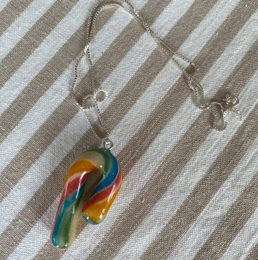 REGNBUE SUKKERSTANG smykke, 925 sølv - KNASK