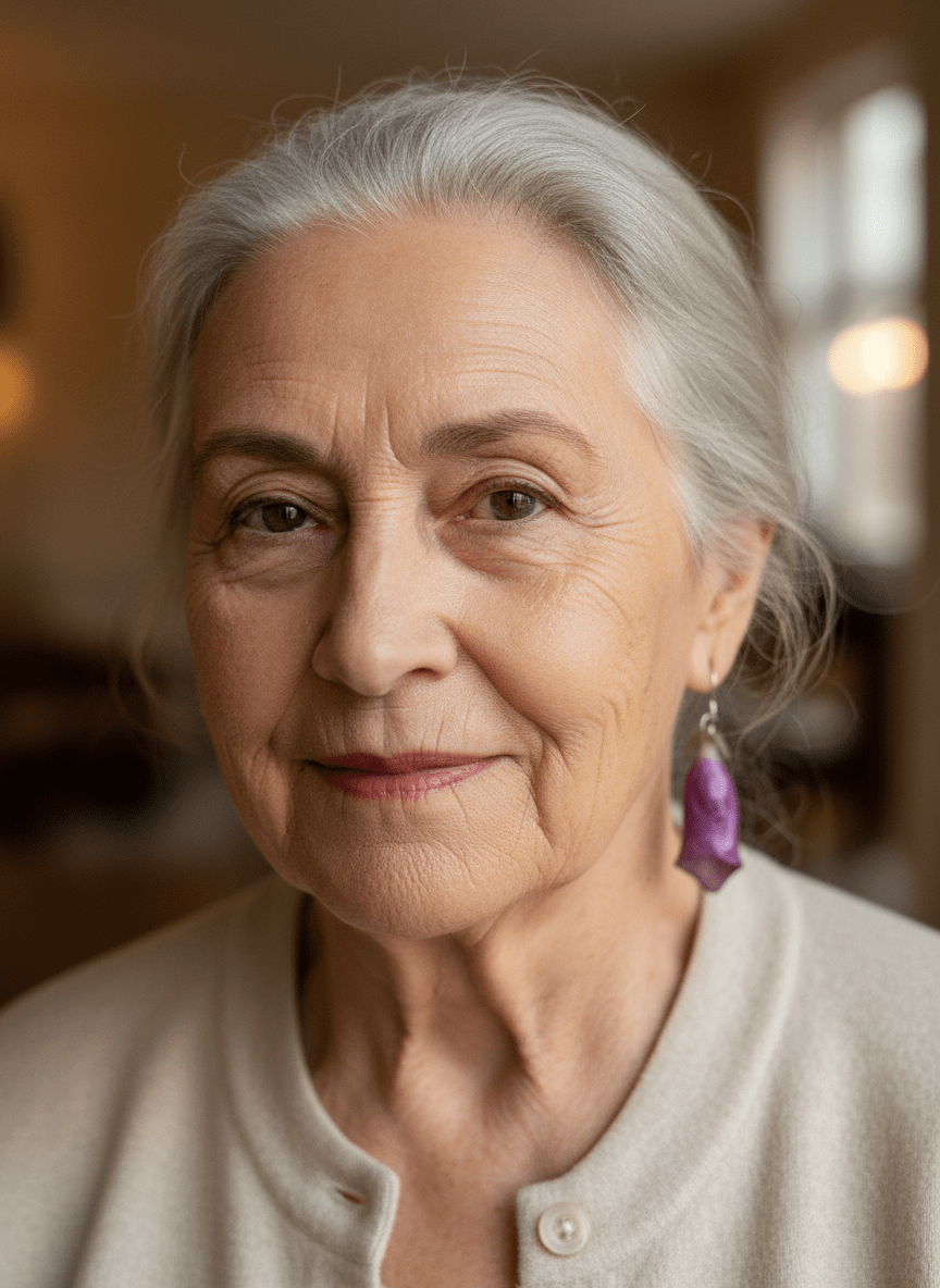 REVEBJELLER øredobber, 3D - tørkede blomster, 925 sølv - Øredobber KNASK