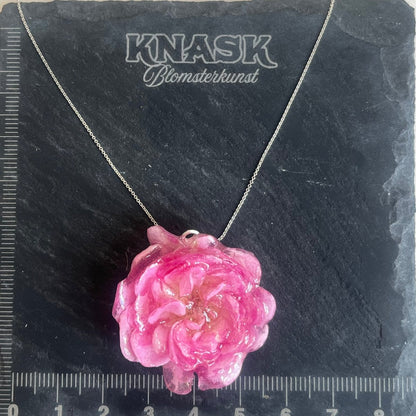 ROSA BUSKROSE smykke - ekte tørket blomst - Smykke KNASK