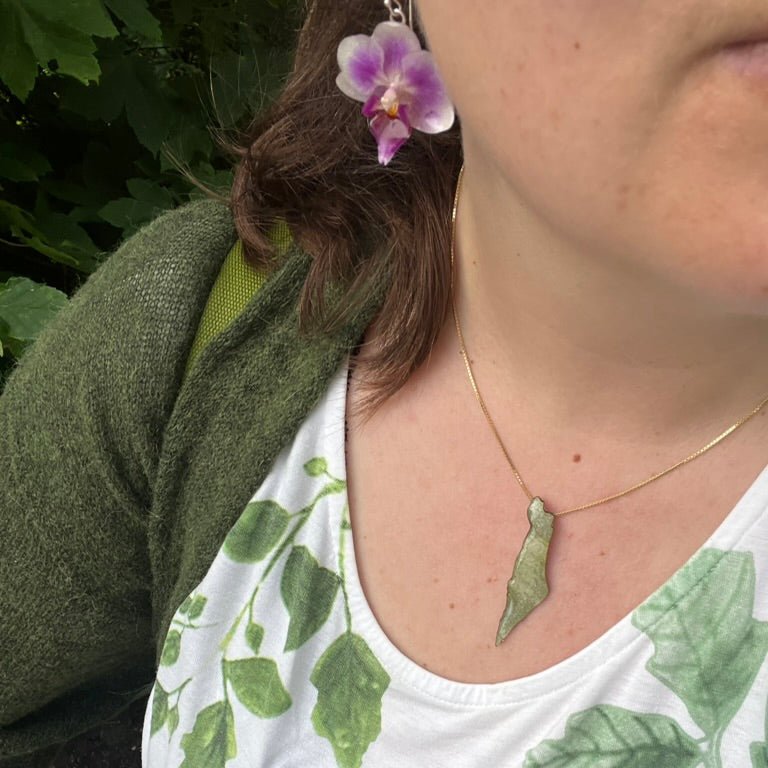 ROSA LILLA MINI ORKIDÉ øredobber - ekte tørkede blomster - Øredobber KNASK