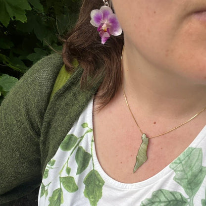 ROSA LILLA MINI ORKIDÉ øredobber - ekte tørkede blomster - Øredobber KNASK