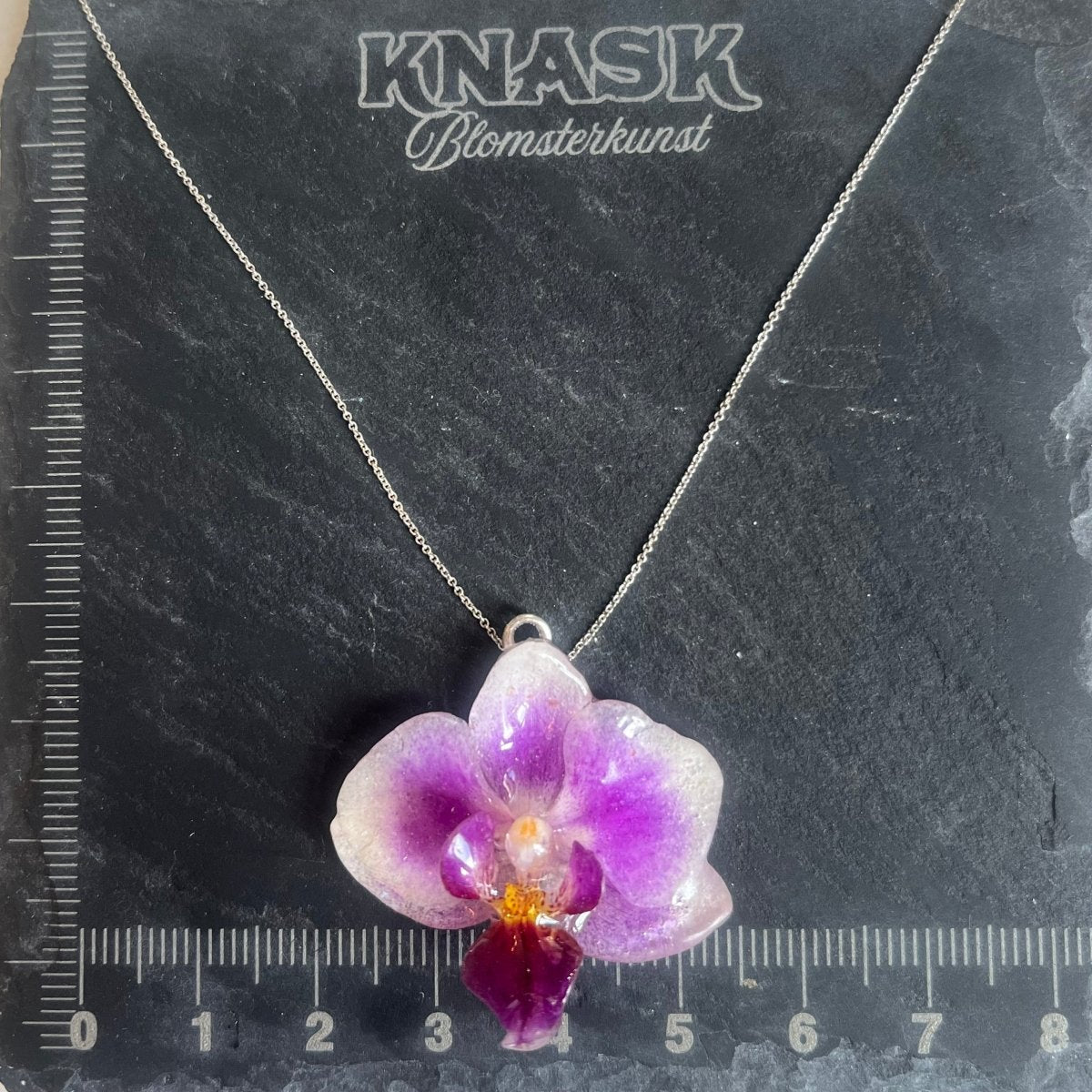 ROSA MINI ORKIDÉ øredobber - ekte tørkede blomster - Øredobber KNASK
