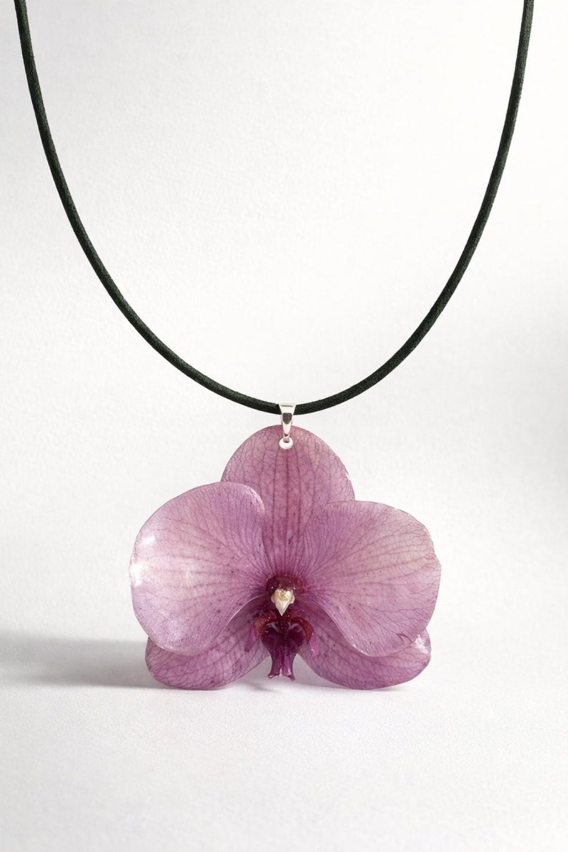 ROSA ORKIDÉ - ekte tørket blomst, sølv - KNASK