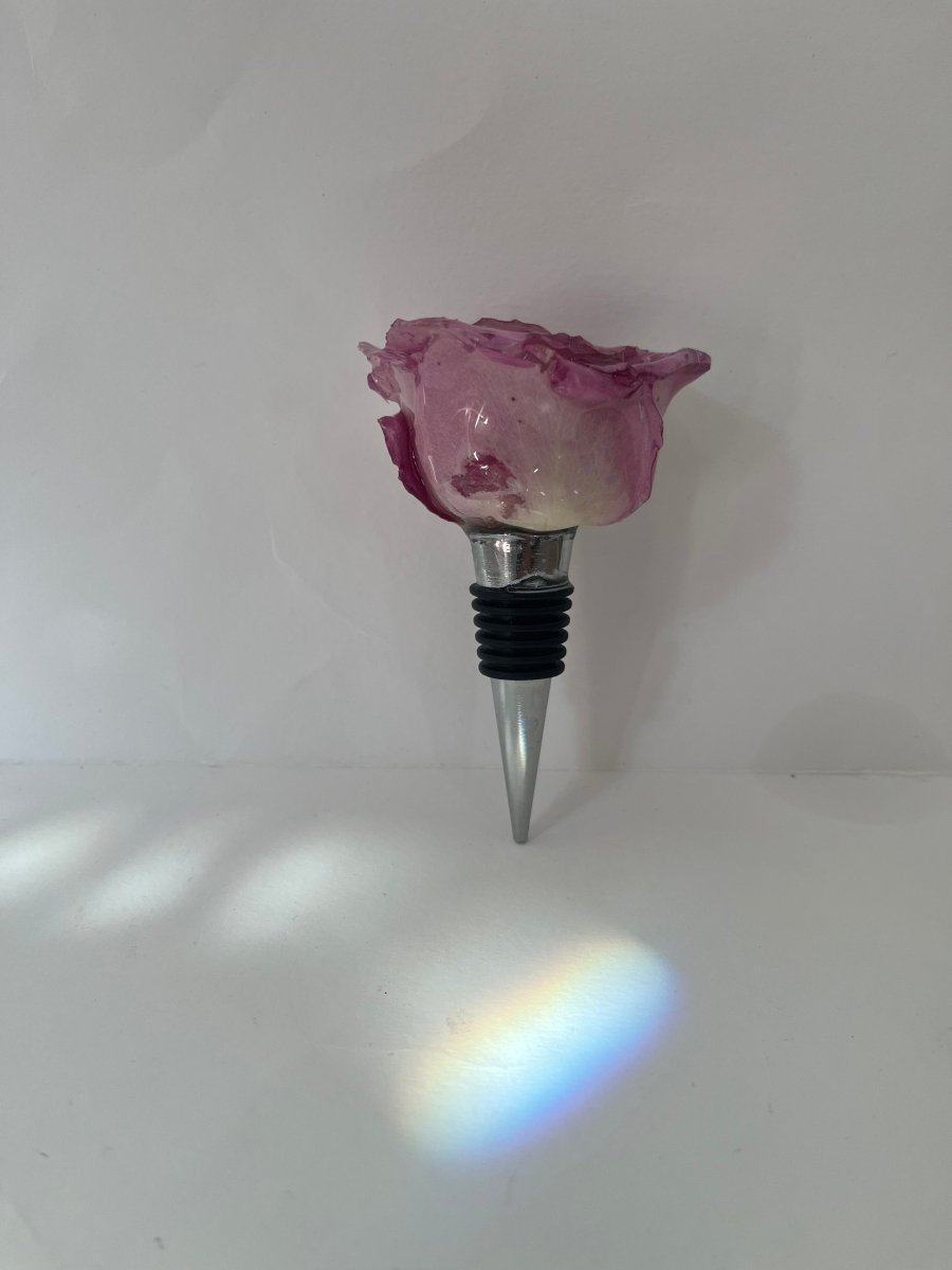 ROSA ROSE 3D vinstopper, ekte tørket blomst - Interiør KNASK