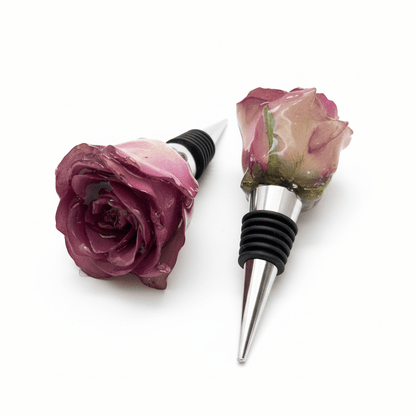 ROSA ROSE 3D vinstopper - ekte tørket blomst - Interiør KNASK