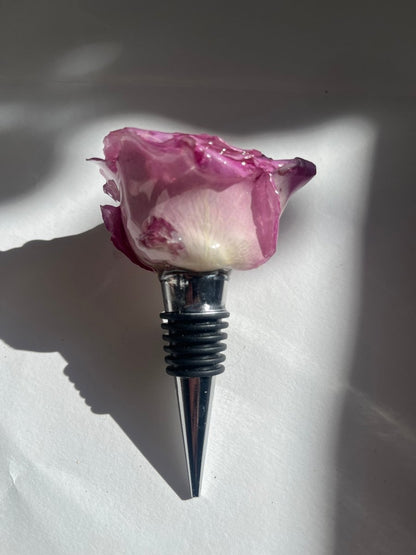ROSA ROSE 3D vinstopper, ekte tørket blomst - Interiør KNASK
