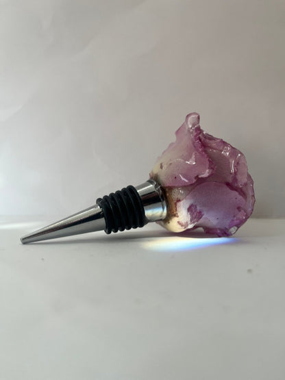 ROSA ROSE 3D vinstopper, ekte tørket blomst - Interiør KNASK