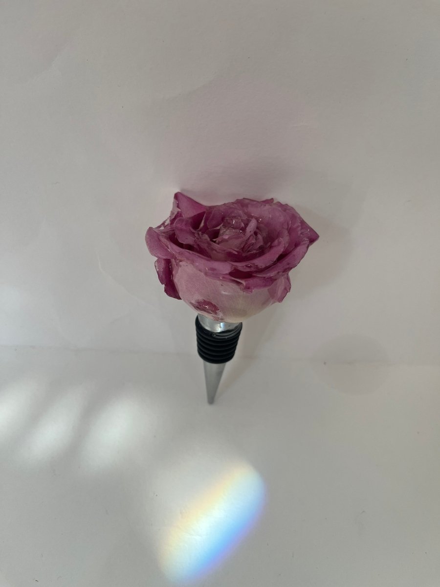 ROSA ROSE 3D vinstopper, ekte tørket blomst - Interiør KNASK