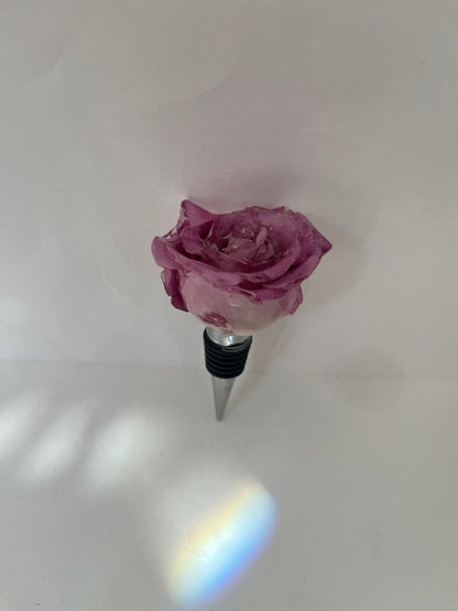 ROSA ROSE 3D vinstopper, ekte tørket blomst - Interiør KNASK