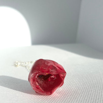 ROSA ROSE blomstersmykke, 925 sølvkjede - Smykke KNASK