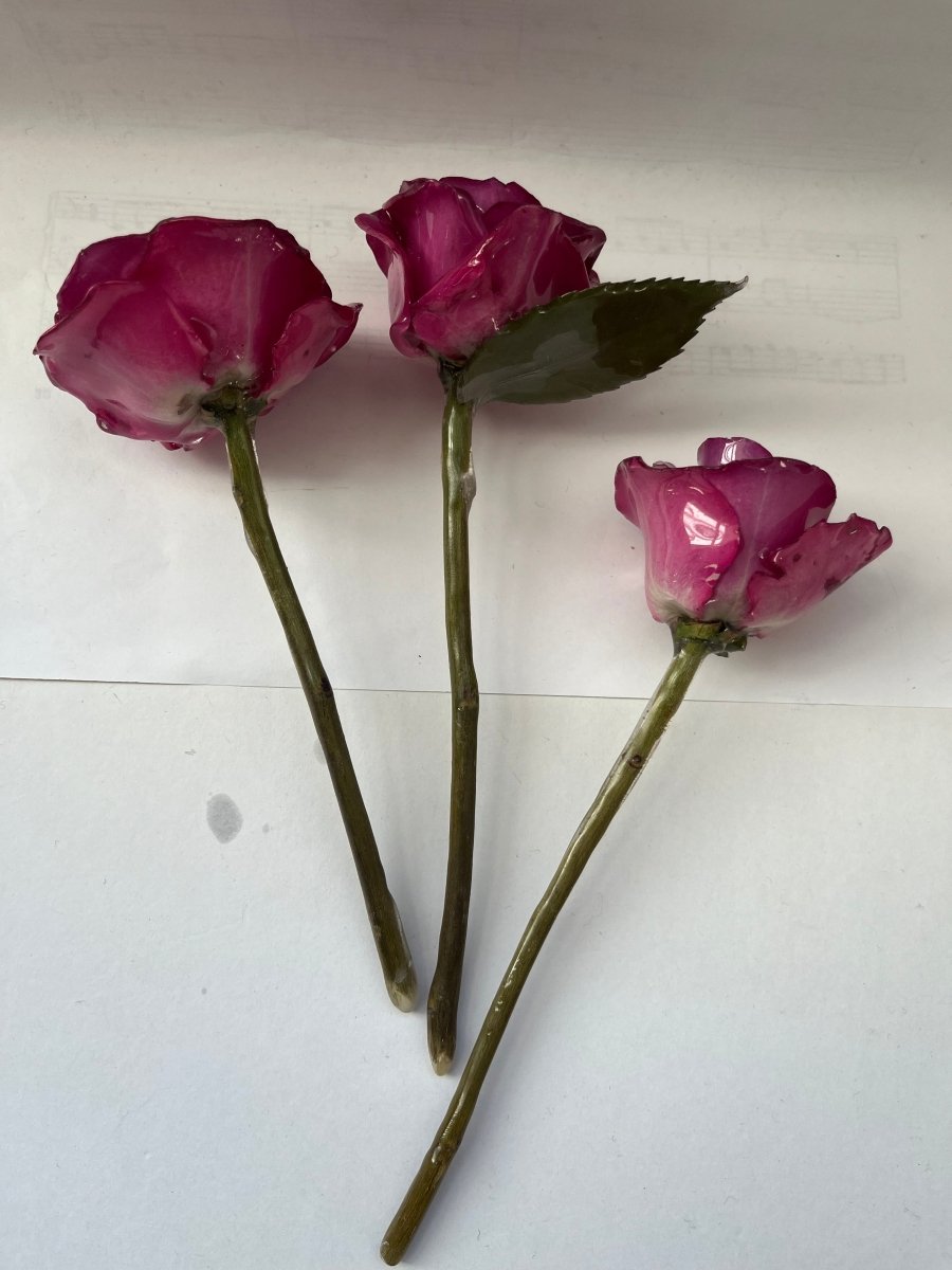 ROSA ROSE hårnål av ekte tørket blomst - Hårpynt KNASK